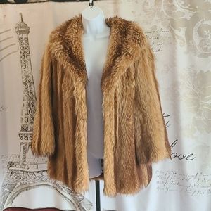 Beautiful Red Raccoon Coat Jacket